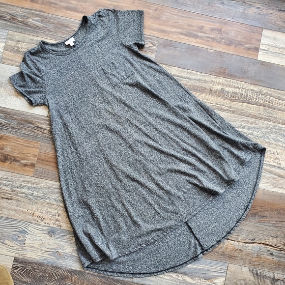 LulaRoe Carly Dress Heather Gray Medium - Picture 2 of 4